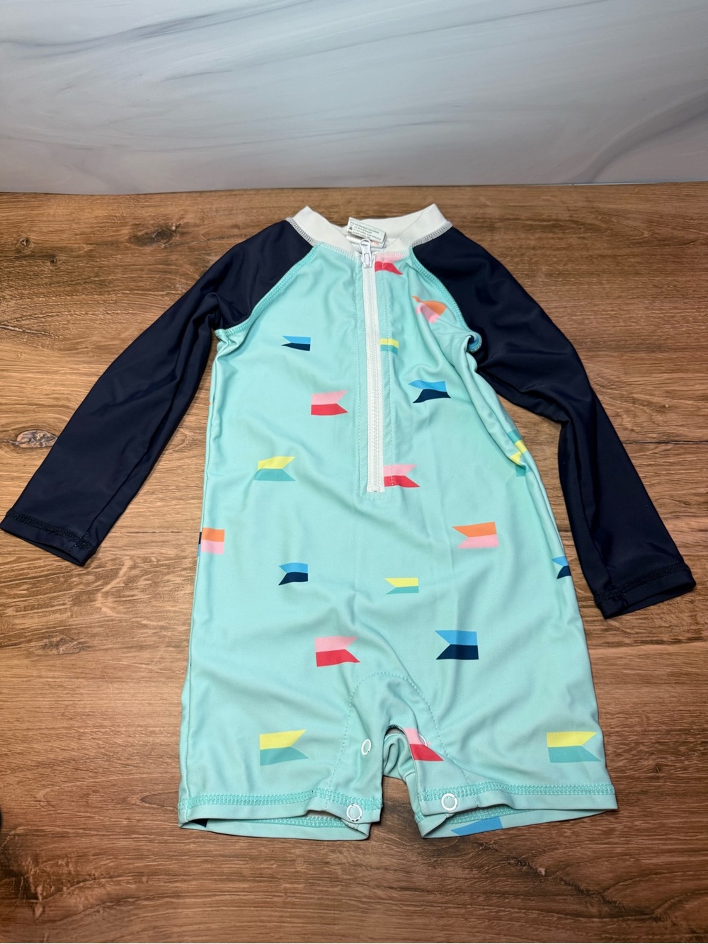 Snapper Rock Baby Rash Guard Swimsuit 6-12M Long Sleeve UPF